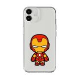Dali Design İphone 12 Mini Uyumlu Şeffaf Kılıf Chibi Iron-Man 2 Tasarımlı