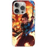 Dali Design İphone 12 Pro Max Uyumlu Şeffaf Kılıf Demon Slayer Tasarımlı 1