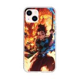 Dali Design İphone 14 Uyumlu Şeffaf Kılıf Demon Slayer Tasarımlı 1