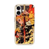 Dali Design İphone 16 Plus Uyumlu Şeffaf Kılıf Demon Slayer Tasarımlı 3