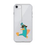 Dali Design İphone 6S Plus Uyumlu Şeffaf Kılıf Cartoon Ornitorenk Perry 11 Tasarımlı