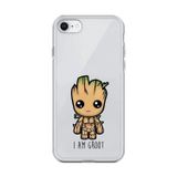 Dali Design İphone 6S Plus Uyumlu Şeffaf Kılıf Chibi Babygroot 1 Tasarımlı