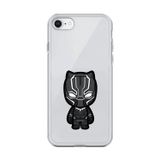 Dali Design İphone 6S Plus Uyumlu Şeffaf Kılıf Chibi Black Panther 6 Tasarımlı