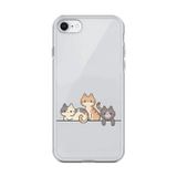 Dali Design İphone 6S Plus Uyumlu Şeffaf Kılıf Şeffaf Kedişler 4 Tasarımlı