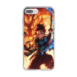 Dali Design İphone 8 Plus Uyumlu Şeffaf Kılıf Demon Slayer Tasarımlı 1
