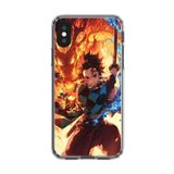 Dali Design İphone X Uyumlu Şeffaf Kılıf Demon Slayer Tasarımlı 1