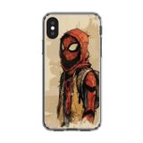 Dali Design İphone X Uyumlu Şeffaf Kılıf Spider-Man Tablo Tasarımlı