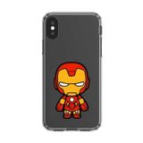 Dali Design İphone Xs Uyumlu Şeffaf Kılıf Chibi Iron-Man 2 Tasarımlı