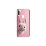 Dali Design Samsung Galaxy A11 Uyumlu Şeffaf Kılıf 5 Peluş Tavşan Tasarımlı