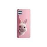 Dali Design Samsung Galaxy A22 Uyumlu Şeffaf Kılıf 5 Peluş Tavşan Tasarımlı