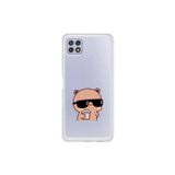 Dali Design Samsung Galaxy A22 Uyumlu Şeffaf Kılıf Couple Ayıcık 1 Tasarımlı