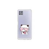 Dali Design Samsung Galaxy A22 Uyumlu Şeffaf Kılıf Couple Ayıcık 2 Tasarımlı