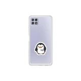 Dali Design Samsung Galaxy A22 Uyumlu Şeffaf Kılıf Couple Penguen 2 Tasarımlı