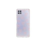 Dali Design Samsung Galaxy A22 Uyumlu Şeffaf Kılıf Şeffaf Kalp 2 Tasarımlı