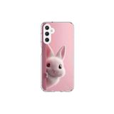 Dali Design Samsung Galaxy A25 Uyumlu Şeffaf Kılıf 5 Peluş Tavşan Tasarımlı