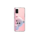 Dali Design Samsung Galaxy A71 Uyumlu Şeffaf Kılıf 1 Peluş Ayıcık Tasarımlı