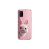 Dali Design Samsung Galaxy A71 Uyumlu Şeffaf Kılıf 5 Peluş Tavşan Tasarımlı