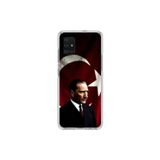 Dali Design Samsung Galaxy A71 Uyumlu Şeffaf Kılıf Atatürk 4 Tasarımlı