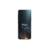 Dali Design Samsung Galaxy A71 Uyumlu Şeffaf Kılıf Çekiç Tasarımlı