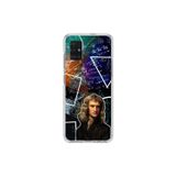 Dali Design Samsung Galaxy A71 Uyumlu Şeffaf Kılıf Isaac Newton Tasarımlı