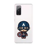 Dali Design Samsung Galaxy S20 Fe Uyumlu Şeffaf Kılıf Chibi Captain America 4 Tasarımlı