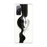 Dali Design Samsung Galaxy S20 Fe Uyumlu Şeffaf Kılıf Estetik Yüz 3 Tasarımlı