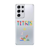 Dali Design Samsung Galaxy S21 Ultra Uyumlu Şeffaf Kılıf 3 Tetris Tasarımlı