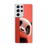 Dali Design Samsung Galaxy S21 Ultra Uyumlu Şeffaf Kılıf 4 Peluş Tasarımlı