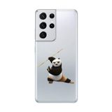 Dali Design Samsung Galaxy S21 Ultra Uyumlu Şeffaf Kılıf Cartoon Kung Fu Po 7 Tasarımlı