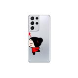 Dali Design Samsung Galaxy S21 Ultra Uyumlu Şeffaf Kılıf Couple Garry 2 Tasarımlı