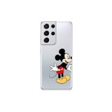 Dali Design Samsung Galaxy S21 Ultra Uyumlu Şeffaf Kılıf Couple Mickey 1 Tasarımlı