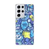 Dali Design Samsung Galaxy S21 Ultra Uyumlu Şeffaf Kılıf Graffiti 9 Tasarımlı