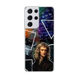 Dali Design Samsung Galaxy S21 Ultra Uyumlu Şeffaf Kılıf Isaac Newton Tasarımlı