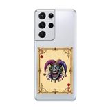Dali Design Samsung Galaxy S21 Ultra Uyumlu Şeffaf Kılıf Kartlar Joker 2 Tasarımlı