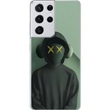 Dali Design Samsung Galaxy S21 Ultra Uyumlu Şeffaf Kılıf No Face 1 Tasarımlı
