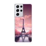 Dali Design Samsung Galaxy S21 Ultra Uyumlu Şeffaf Kılıf Paris 3 Tasarımlı