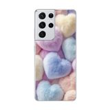 Dali Design Samsung Galaxy S21 Ultra Uyumlu Şeffaf Kılıf Peluş Tasarımlı