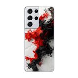 Dali Design Samsung Galaxy S21 Ultra Uyumlu Şeffaf Kılıf Renkli Boya 1 Tasarımlı