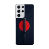 Dali Design Samsung Galaxy S21 Ultra Uyumlu Şeffaf Kılıf Samuray Kılıcı Tasarımlı
