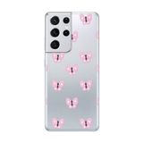 Dali Design Samsung Galaxy S21 Ultra Uyumlu Şeffaf Kılıf Şeffaf Şeffaf Kelebek 1 Tasarımlı