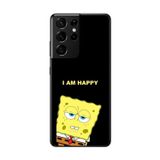 Dali Design Samsung Galaxy S21 Ultra Uyumlu Şeffaf Kılıf Sponge Bob Tasarımlı 1