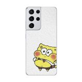 Dali Design Samsung Galaxy S21 Ultra Uyumlu Şeffaf Kılıf Sünger Bob Mini Tasarımlı