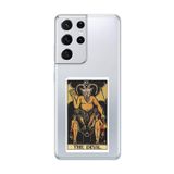 Dali Design Samsung Galaxy S21 Ultra Uyumlu Şeffaf Kılıf The Devil Tasarımlı