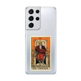 Dali Design Samsung Galaxy S21 Ultra Uyumlu Şeffaf Kılıf The Emperor Tasarımlı