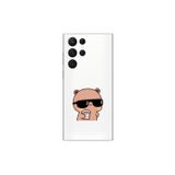 Dali Design Samsung Galaxy S22 Ultra Uyumlu Şeffaf Kılıf Couple Ayıcık 1 Tasarımlı