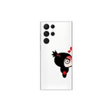 Dali Design Samsung Galaxy S22 Ultra Uyumlu Şeffaf Kılıf Couple Pucca 1 Tasarımlı