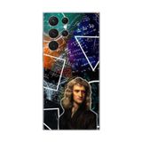 Dali Design Samsung Galaxy S22 Ultra Uyumlu Şeffaf Kılıf Isaac Newton Tasarımlı