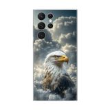 Dali Design Samsung Galaxy S22 Ultra Uyumlu Şeffaf Kılıf Kartal Tasarımlı