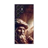 Dali Design Samsung Galaxy S22 Ultra Uyumlu Şeffaf Kılıf Leonardo Da Vinci Tasarımlı