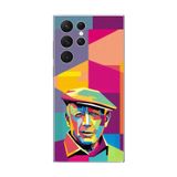 Dali Design Samsung Galaxy S22 Ultra Uyumlu Şeffaf Kılıf Pablo Picasso Tasarımlı